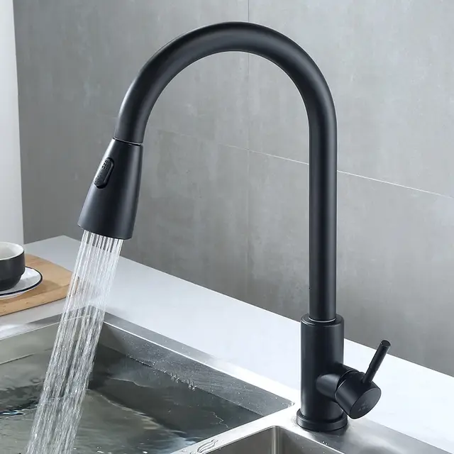 Robinet douchette extractible pour cuisine en inox
