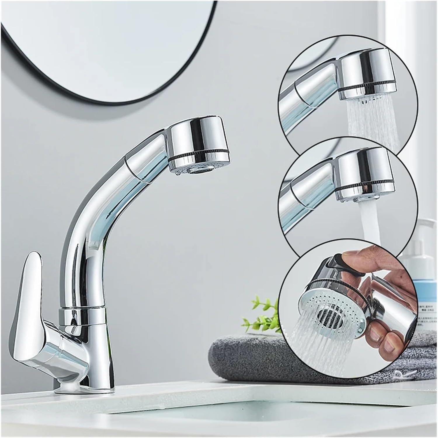 Robinet douchette salle de bain en laiton