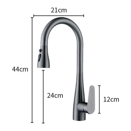 Robinet cuisine douchette 3 voies pour évier avec jet modulable