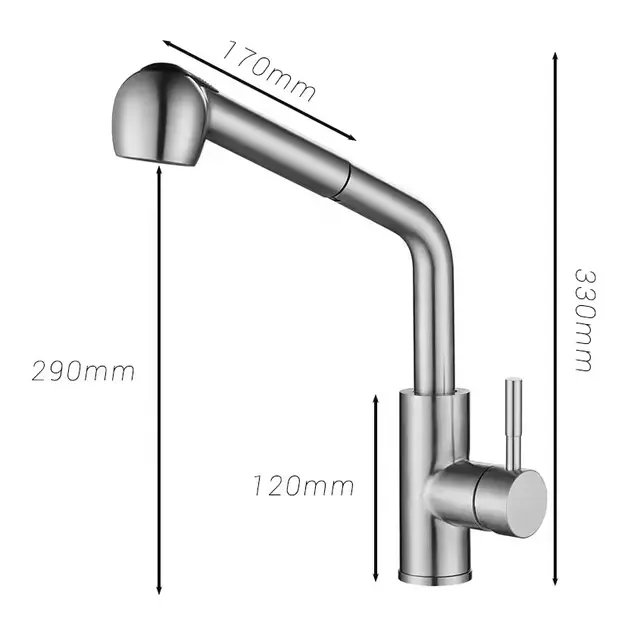 Robinet cuisine douchette pour cuisine en laiton