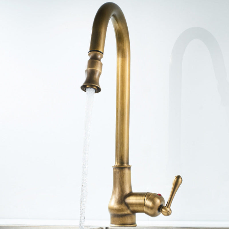 Robinet douchette vintage pour cuisine en laiton