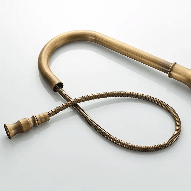 Robinet douchette vintage pour cuisine en laiton