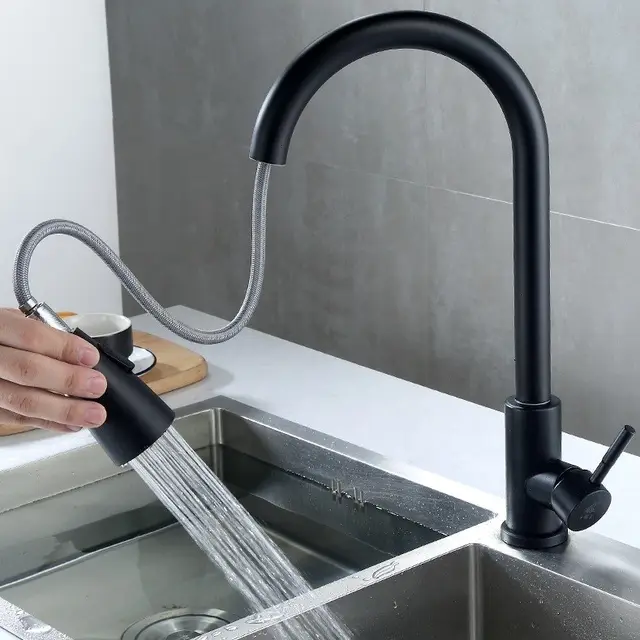Robinet douchette extractible pour cuisine en inox