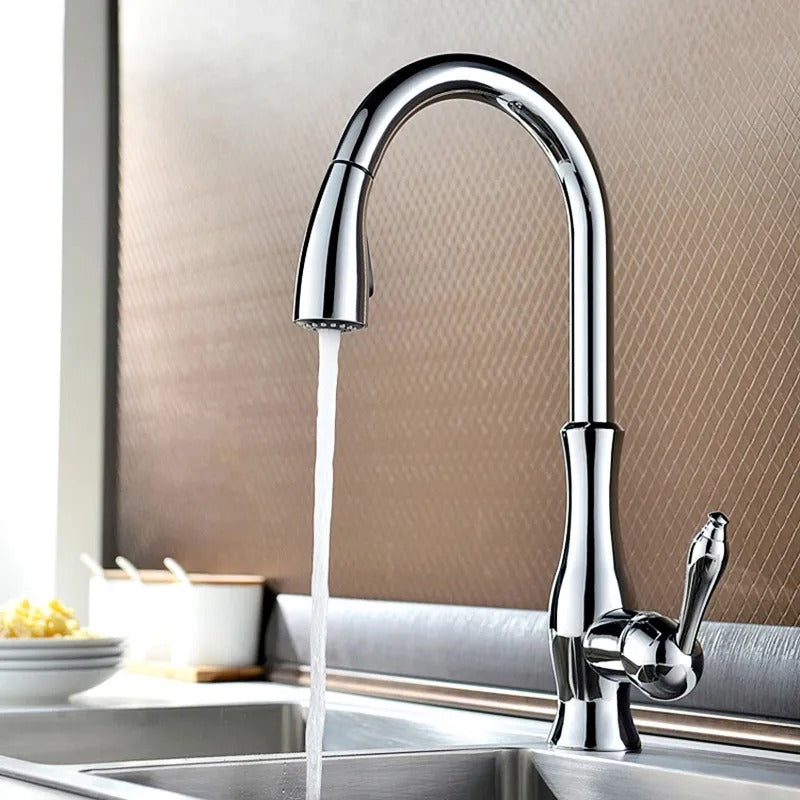 Robinet douchette vintage pour cuisine en laiton