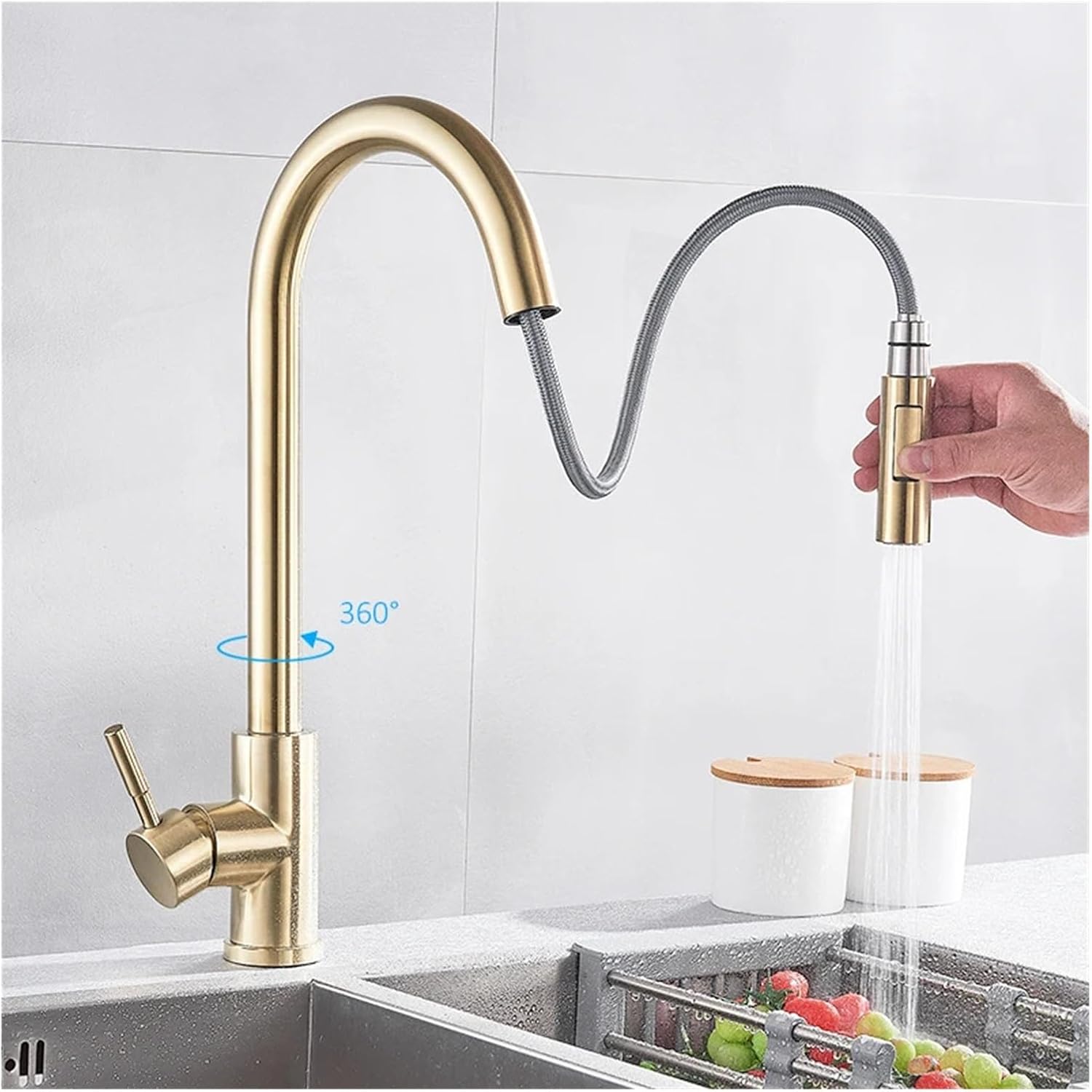 Robinet douchette pour cuisine en laiton