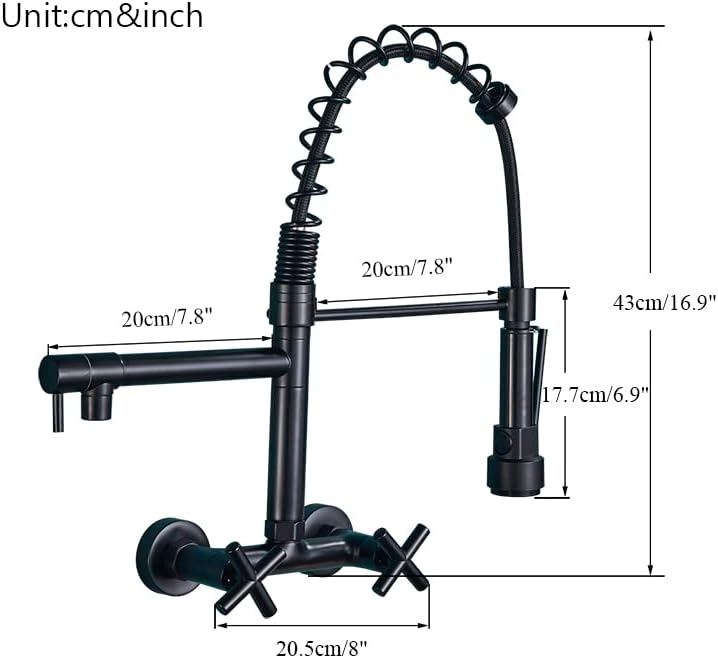 Robinet de cuisine flexible en laiton