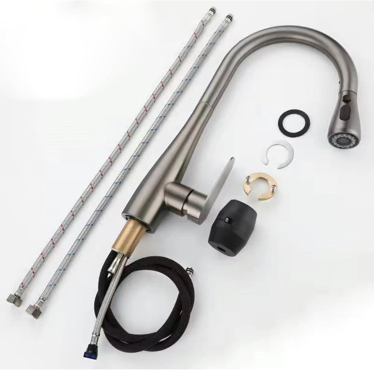 Robinet cuisine douchette 3 voies pour évier avec  jet modulable