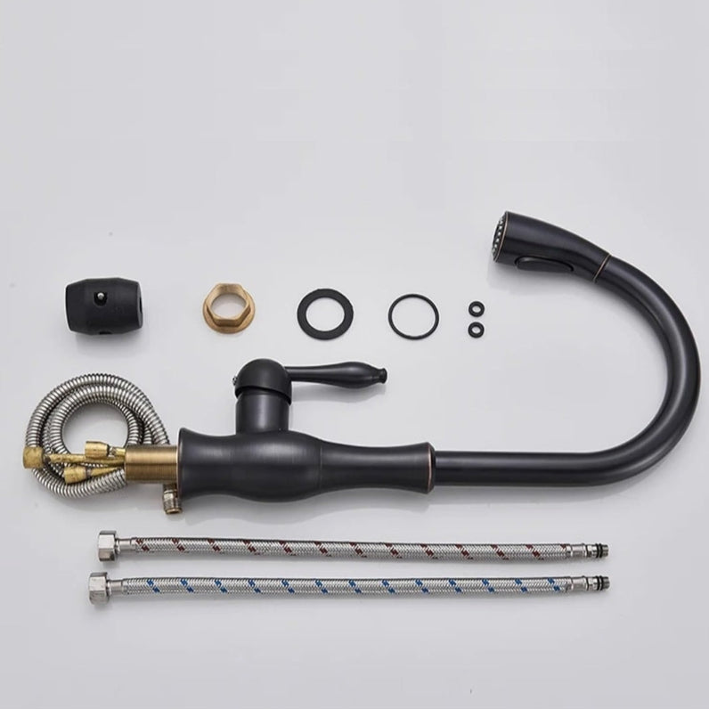 Robinet douchette vintage pour cuisine en laiton