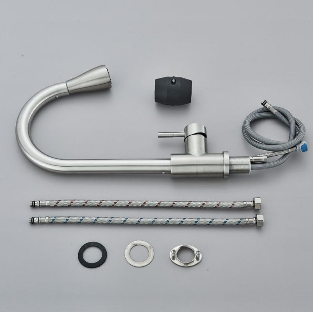 Robinet douchette extractible pour cuisine en inox