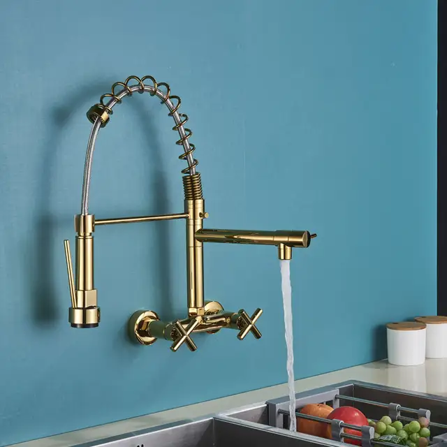 Robinet de cuisine flexible en laiton