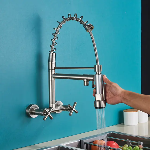 Robinet de cuisine flexible en laiton