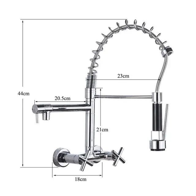 Robinet de cuisine flexible en laiton