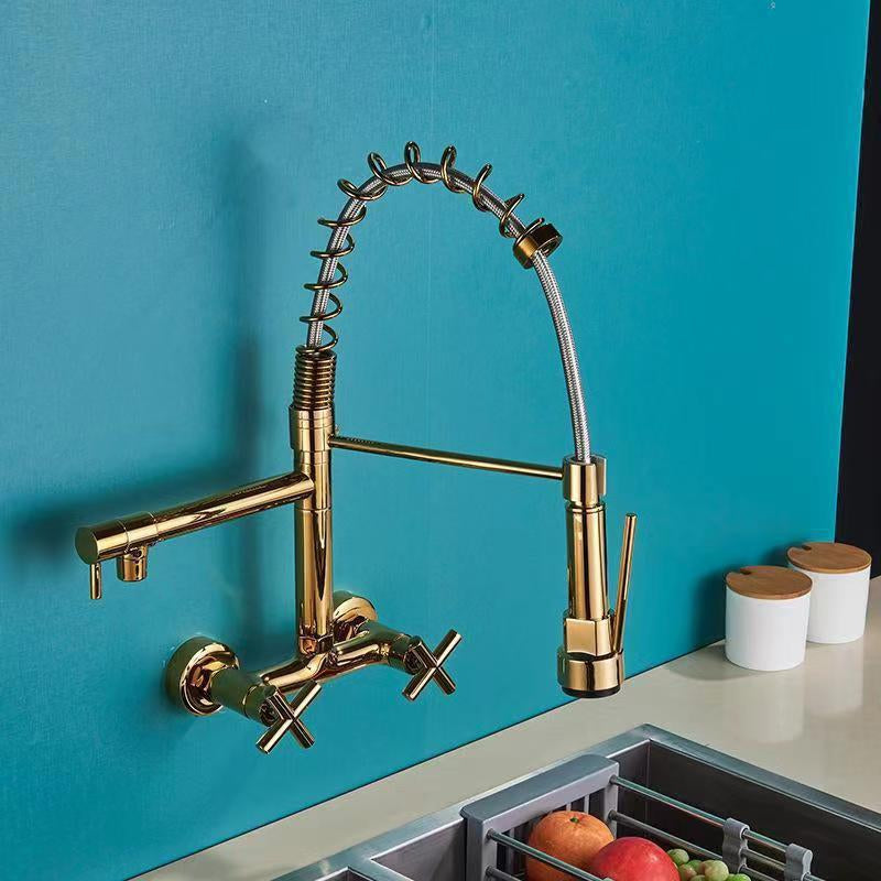 Robinet de cuisine flexible en laiton