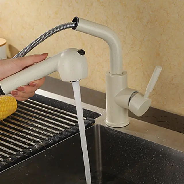 Robinet cuisine douchette pour cuisine en laiton